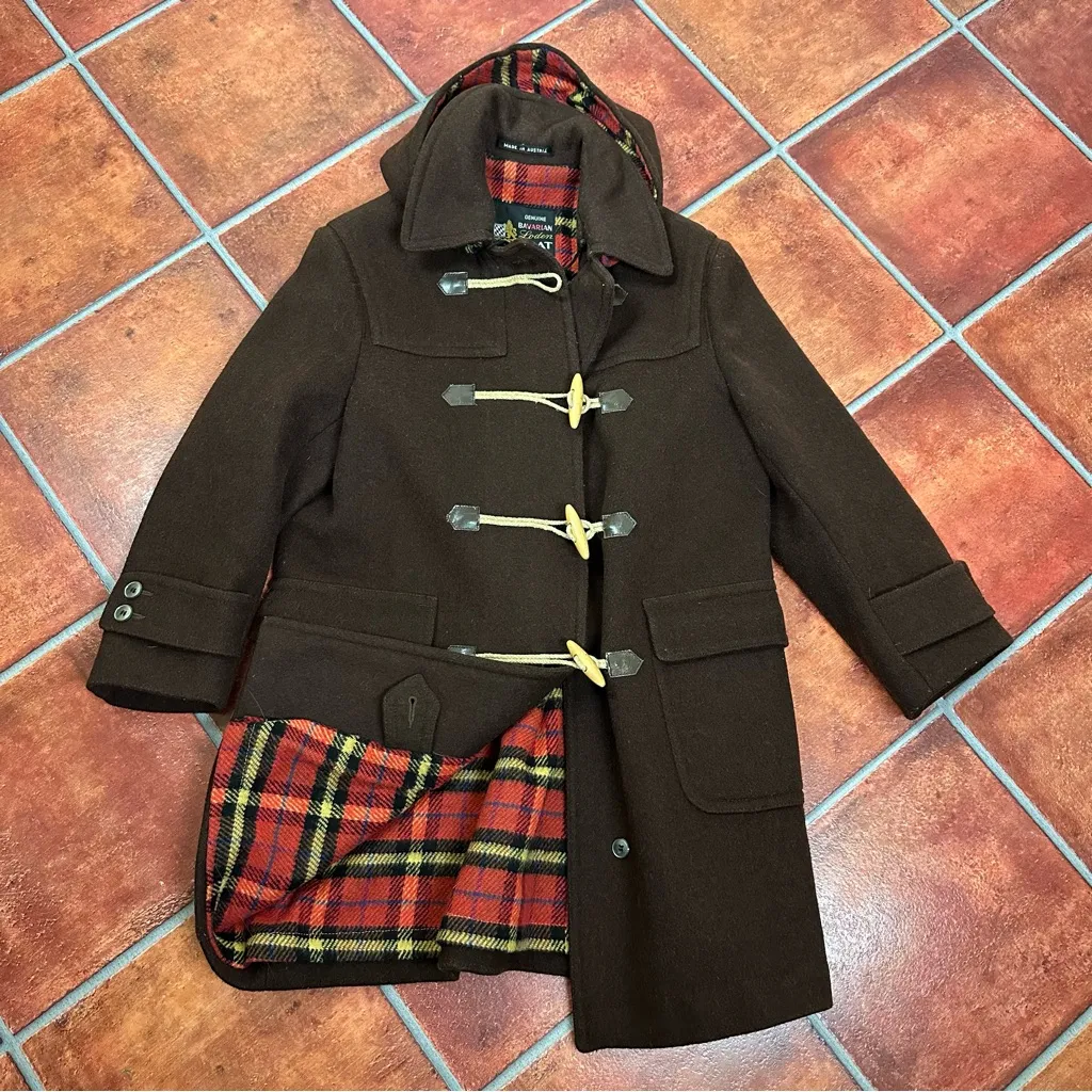 Authentic Bavarian Loden Coat Brown Size 10 - Image 2