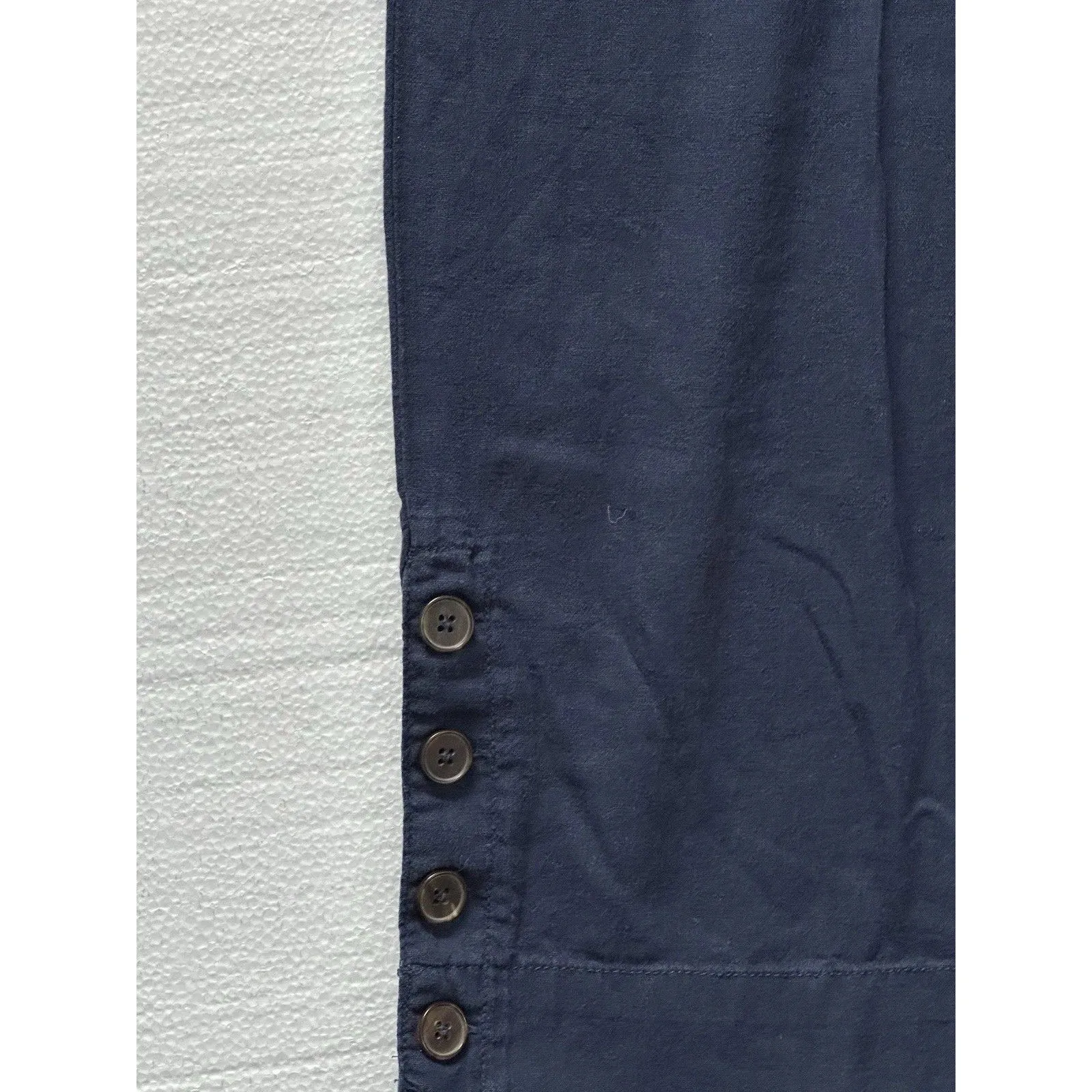 Caribbean Joe Blue Elastic Waist Blue Linen Blend Casual Cropped‎ Capri Pant XL - Image 2