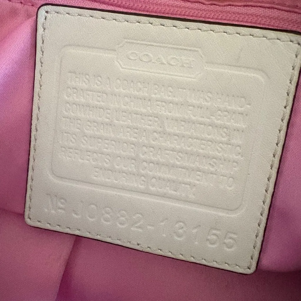 Coach 13155 Ivory Cream Penelope Pebble Leather Hobo Shoulder Bag Y2K - Image 12