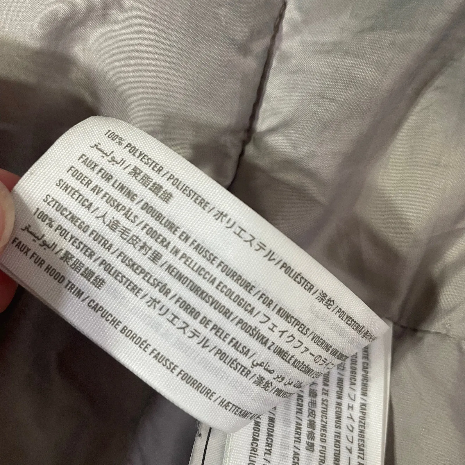 Y2K Hollister Faux Fur Lined Hooded Parka Jacket Coat Black Women's Size XS - Image 11