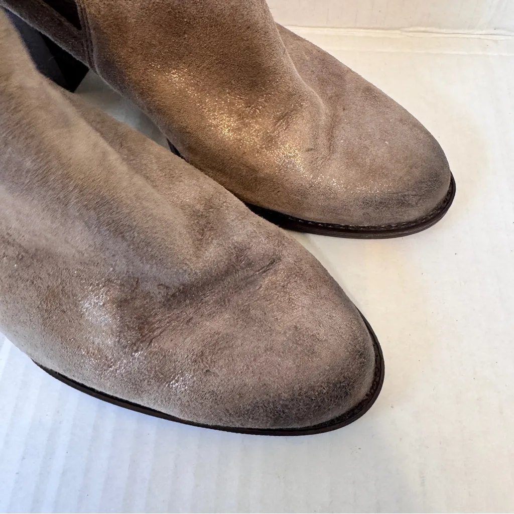 Sofft Brown Metallic Leather Chelsea Ankle Boots Women’s 10 Fall Casual Chunky - Image 9