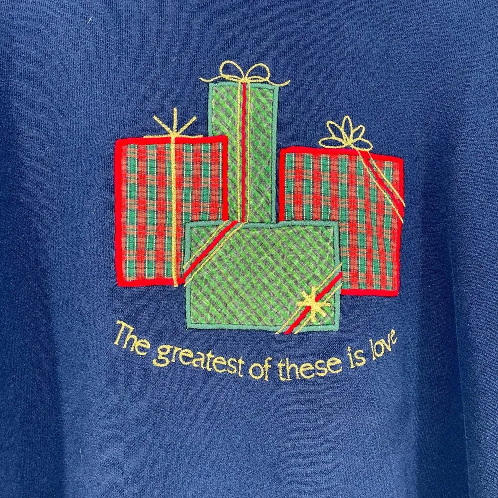 Vintage Grandma Christmas The Greatest Gift is Love Sweatshirt Women's Size XL - Image 10
