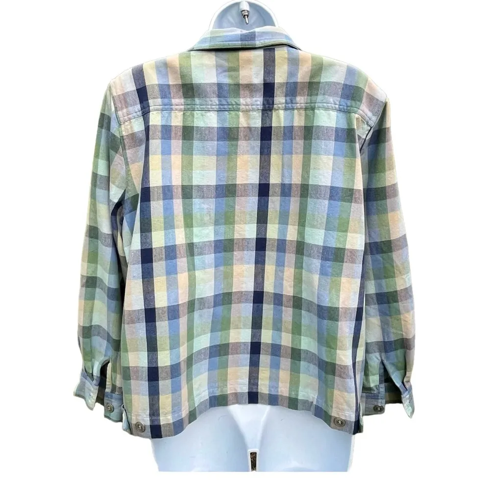 Vintage 1990’s Alfred Dunner plaid shirt jacket - Image 2