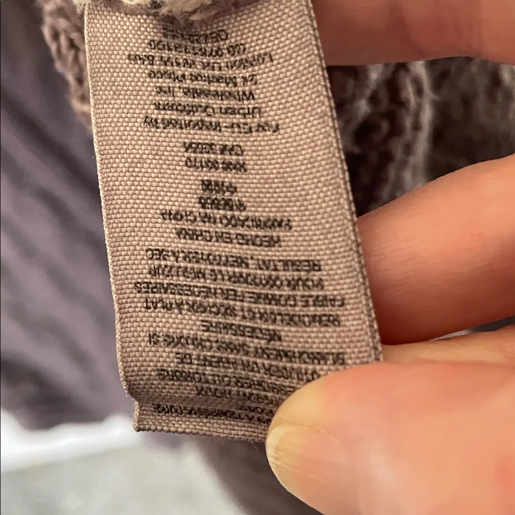 Free People Easy V Cable Mushroom Sweater Large - Image 7