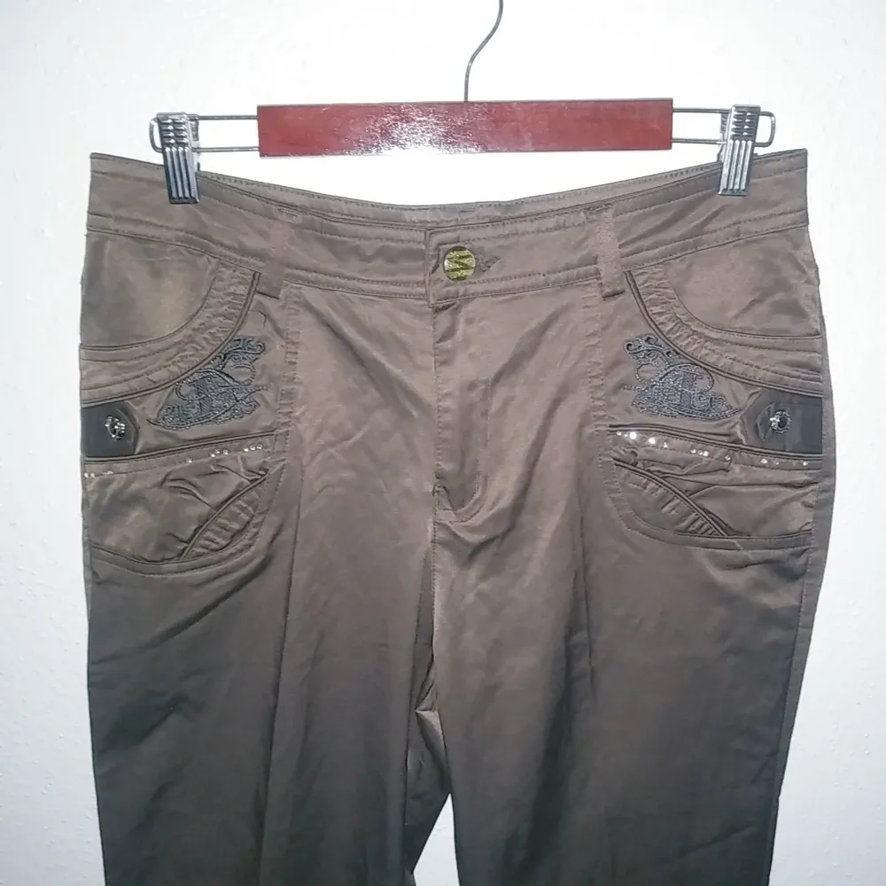 Red & Black 32x31 High Waisted Brown Rip Stop Pants Size 32 - Image 5