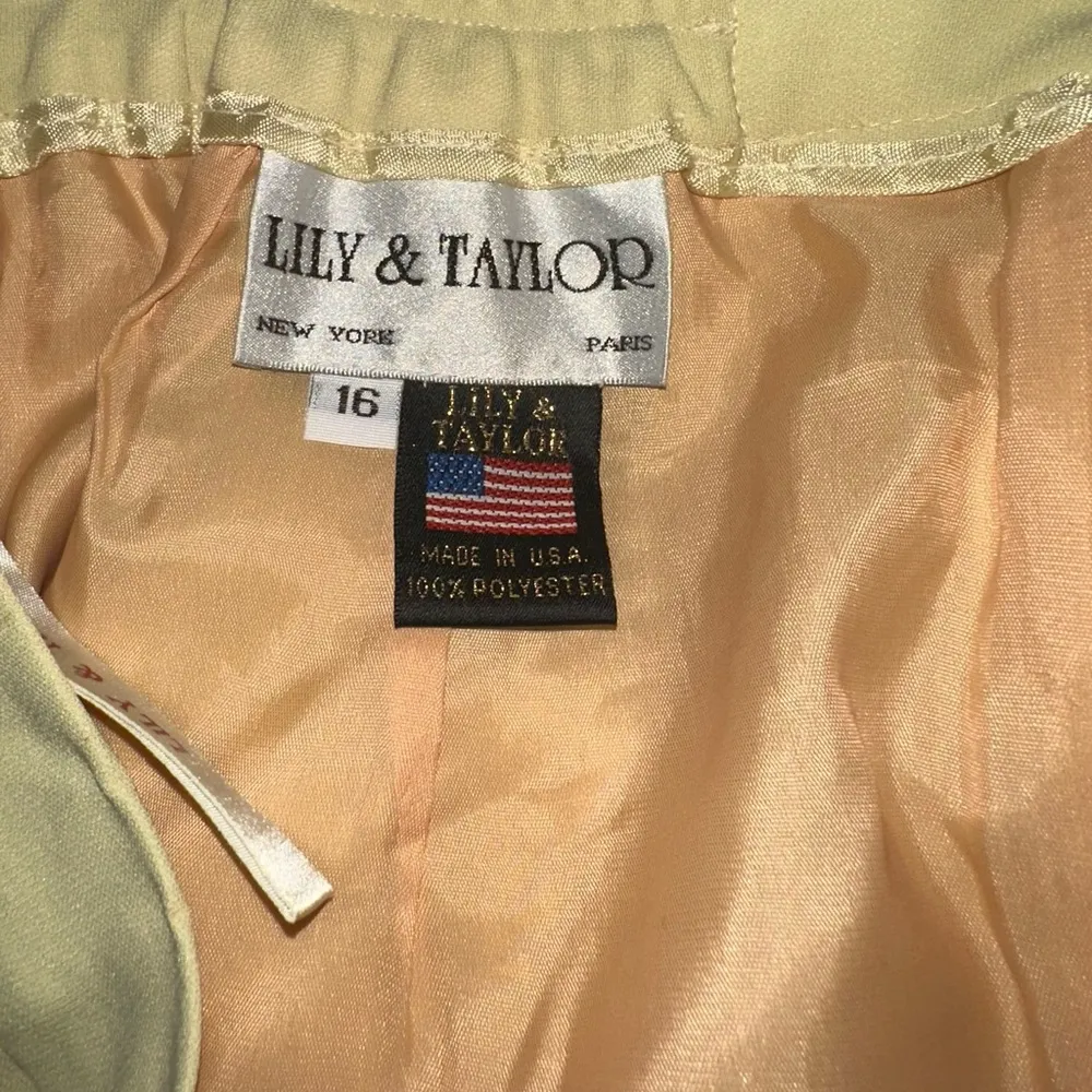 Lily & Taylor New York yellow size 16 skirt made in the u.s.a - Image 3