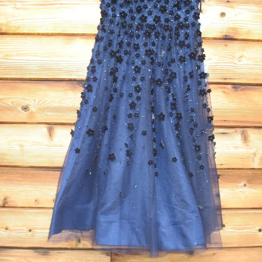 Mac Duggal 67910 Womens EMBELLISHED ILLUSION HIGH NECK CAP SLEEVE MIDI DRESS - Image 11