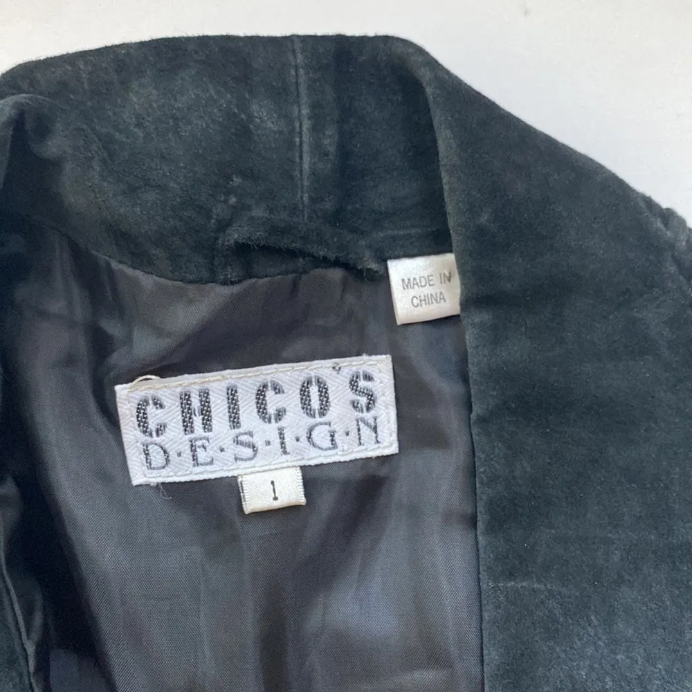 Vintage Chico’s black suede vest, size M - Image 3