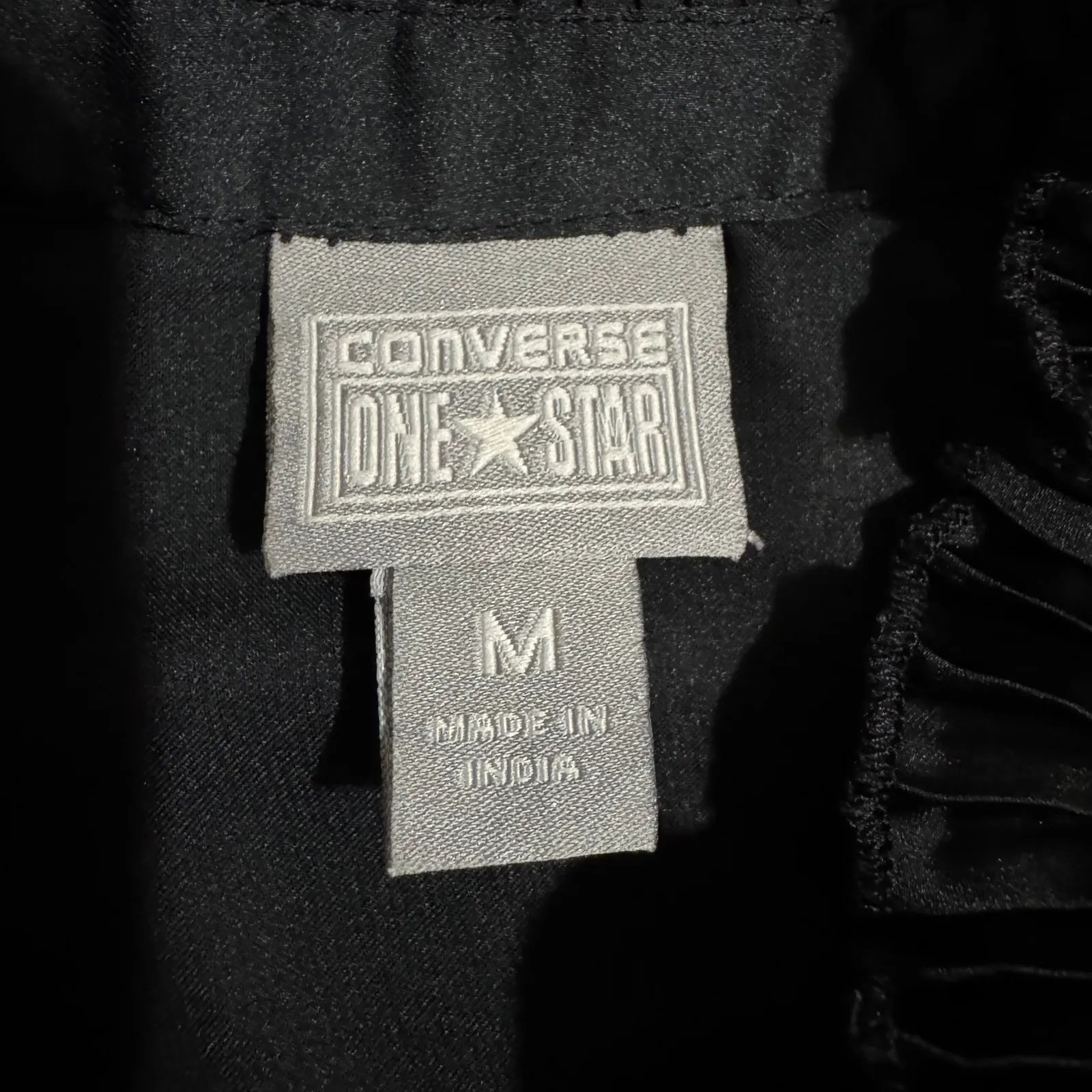 CONVERSE ONE STAR Black Ruffle Mock Neck Sleeveless Button Up Shirt Women's M - Image 11