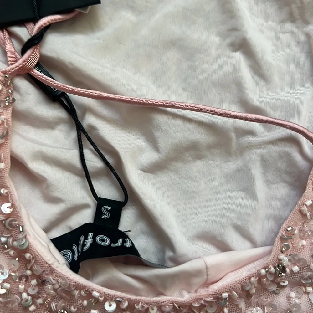 Retrofete Sequin Beaded Pink Dress - Image 6