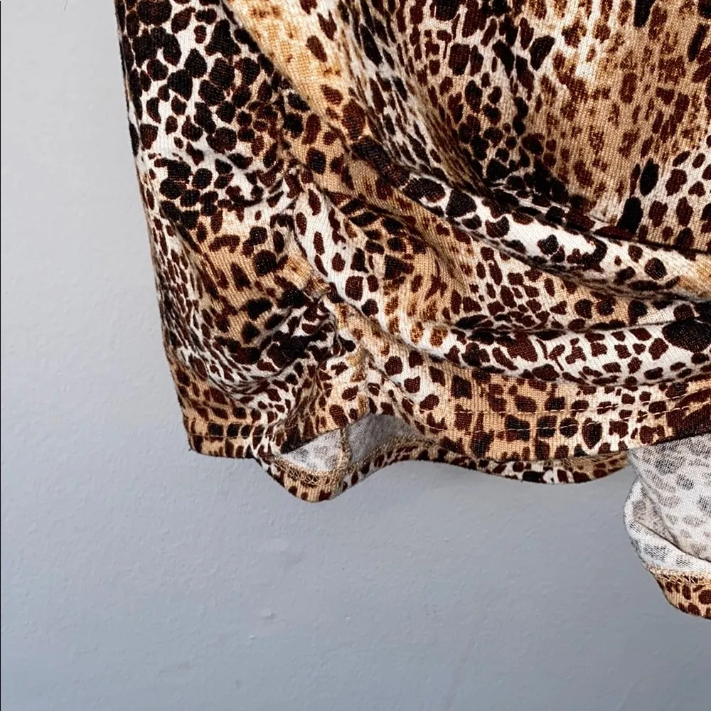 Isabella Rodriguez Asymmetrical Brown Tan Blouse - Image 3