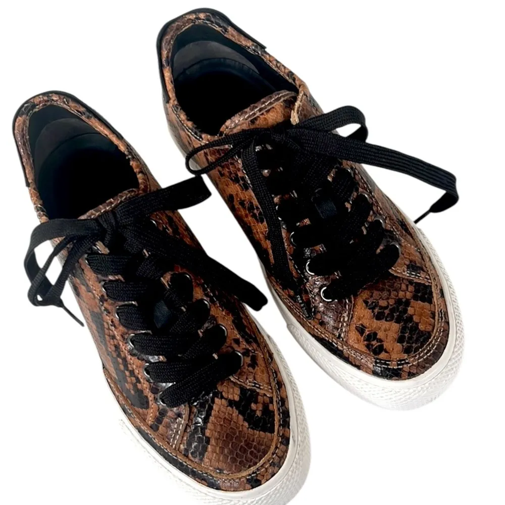 EUC Rag & Bone Leather Army Animal Print Sneakers Size 7 Retail $295.00 - Image 5