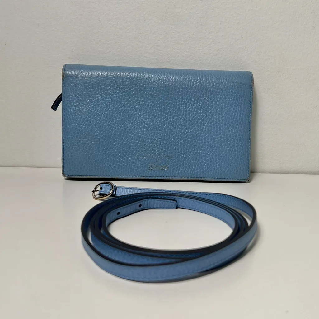 Gucci Dollar Calfskin Mini Swing WOC Wallet On Chain Crossbody Bag Purse - Image 5