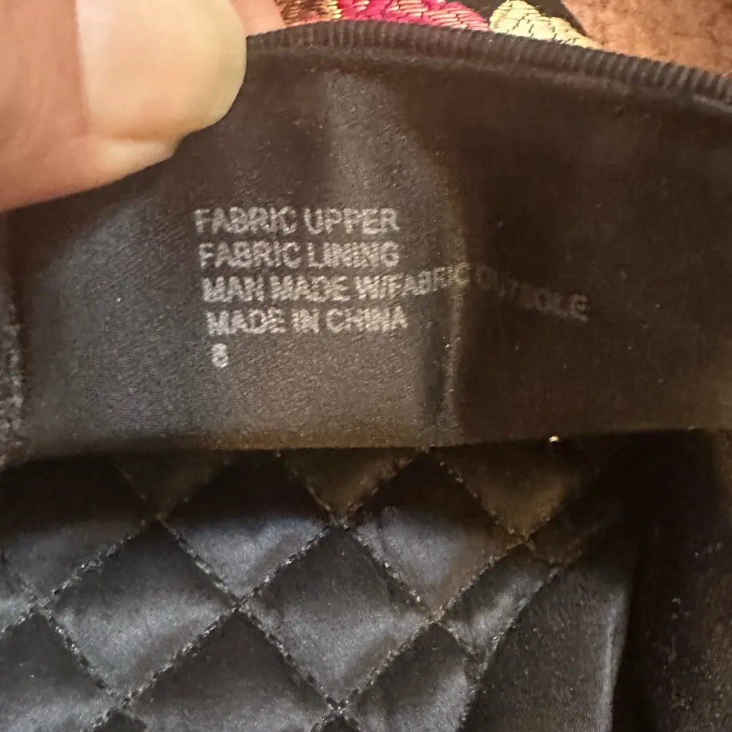 EUC BIRDIES Size 8 Phoebe Black Floral Jacquard Slides Slip On Mules - Image 8