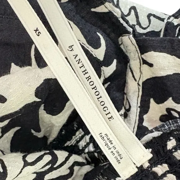 By Anthropologie black white printed long‎ midi drama dress XS - Image 5