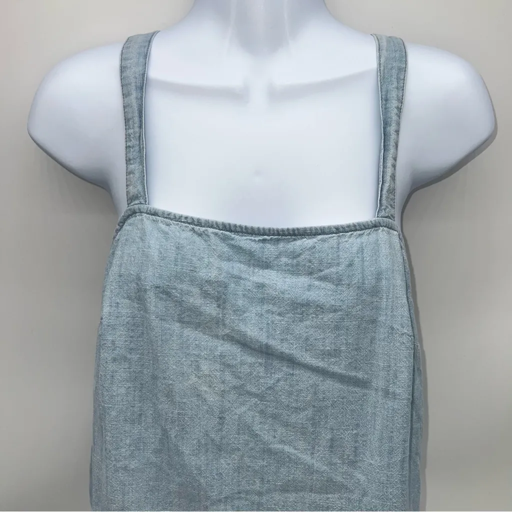Madewell Women’s 100% Cotton Light Blue Denim Tank Top-Size XS - Image 2