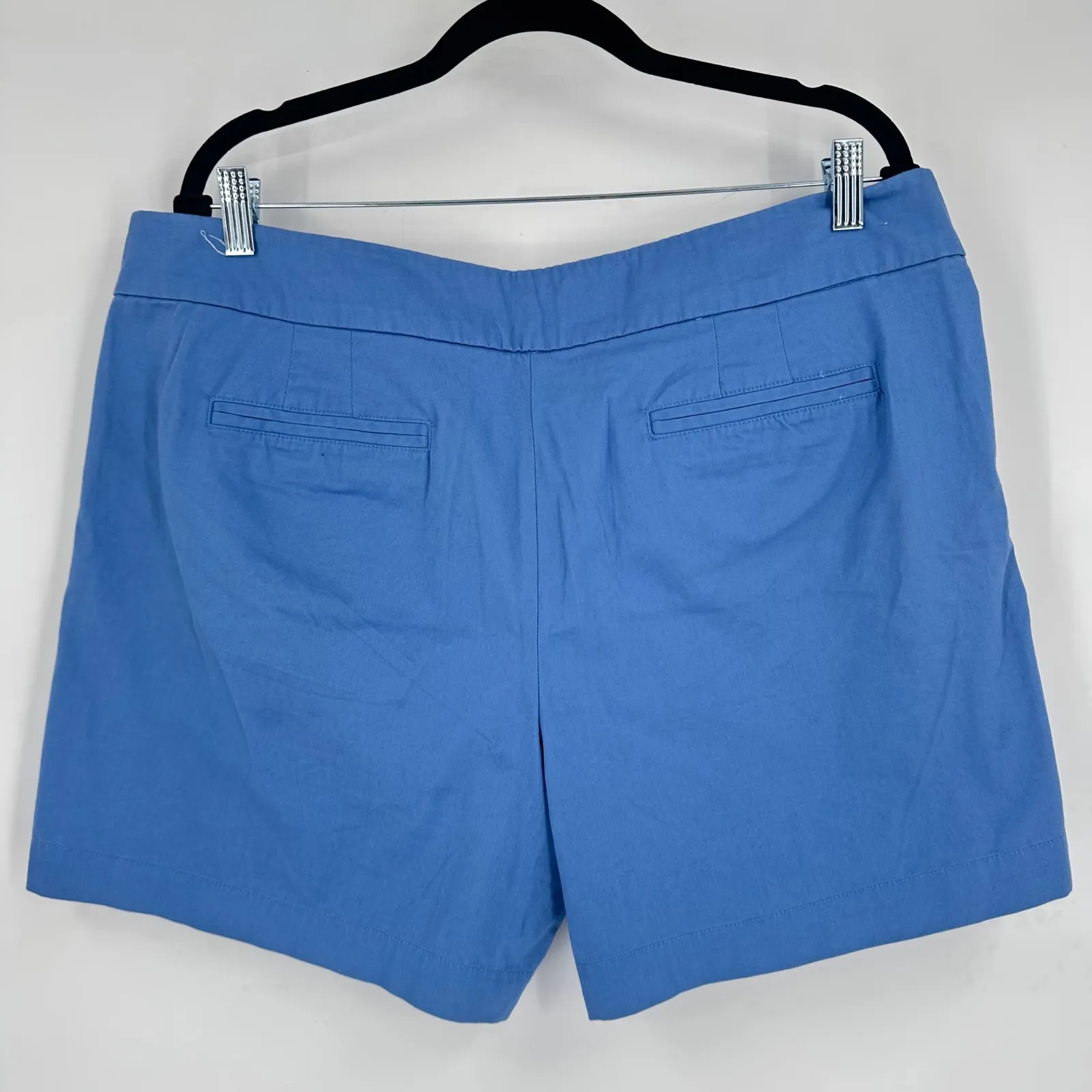 LOFT Blue Sailor Button‎ High Rise Cotton Shorts Size 14 - Image 6