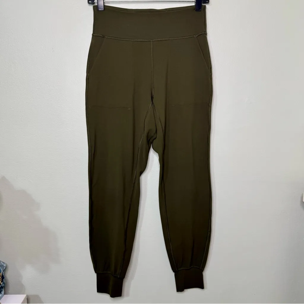 Lululemon Align High Rise Jogger Pants Dark Olive Green Size 6 - Image 9