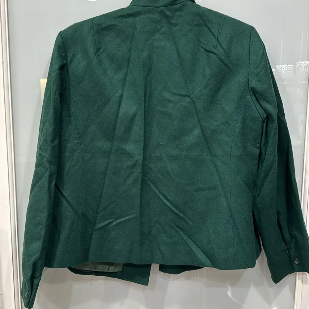 Pendleton Women's 100% Virgin Wool Green Button Blazer Jacket Size 38 - Image 5