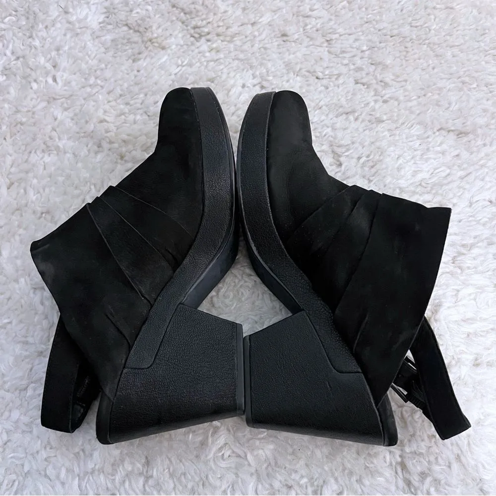 EILEEN FISHER  Black Suede Closed Toe Mules Platform Slingbacks Women's Size 10 - Image 5