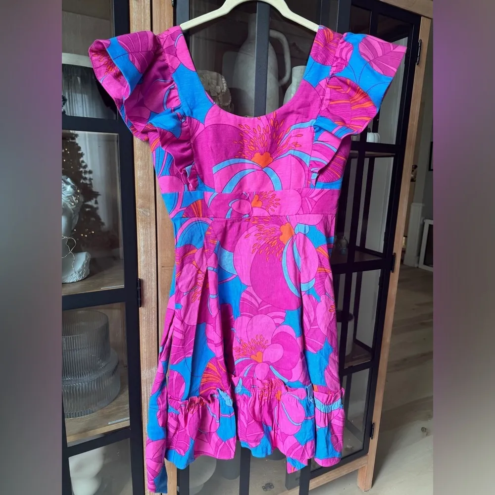 Tuckernuck X Cameran Eubanks Wimberly Wild Azalea Edisto Dress lonen mini ruffle - Image 3