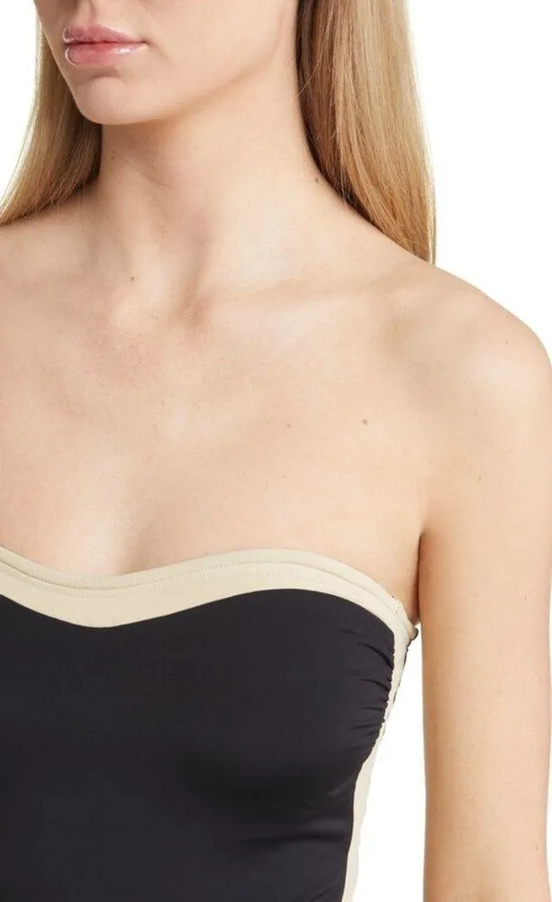 NWT  Rachel Strapless Classic and Elegant One-Piece Swimsuit in Black - Image 4