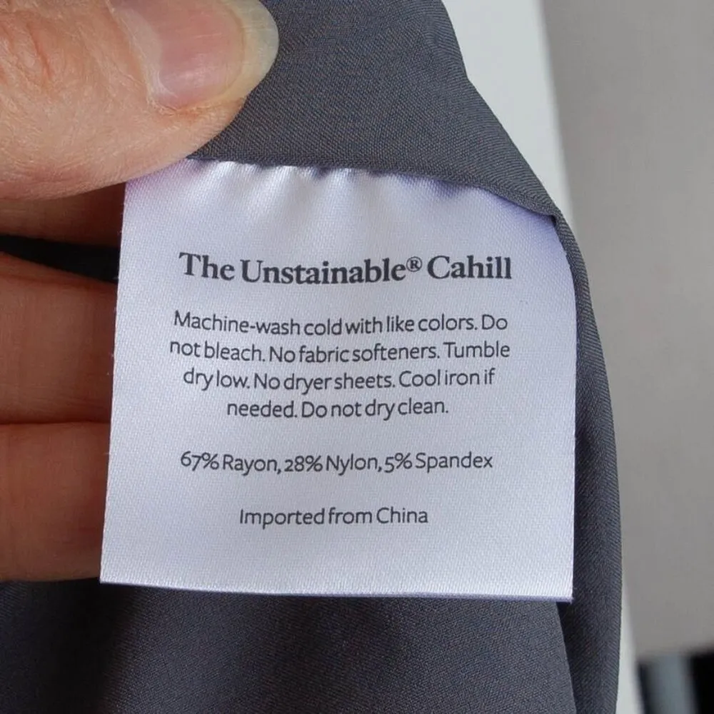 Elizabeth & Clarke Womens The Unstainable Collection Pant Suit Size 18 Gray Work - Image 9