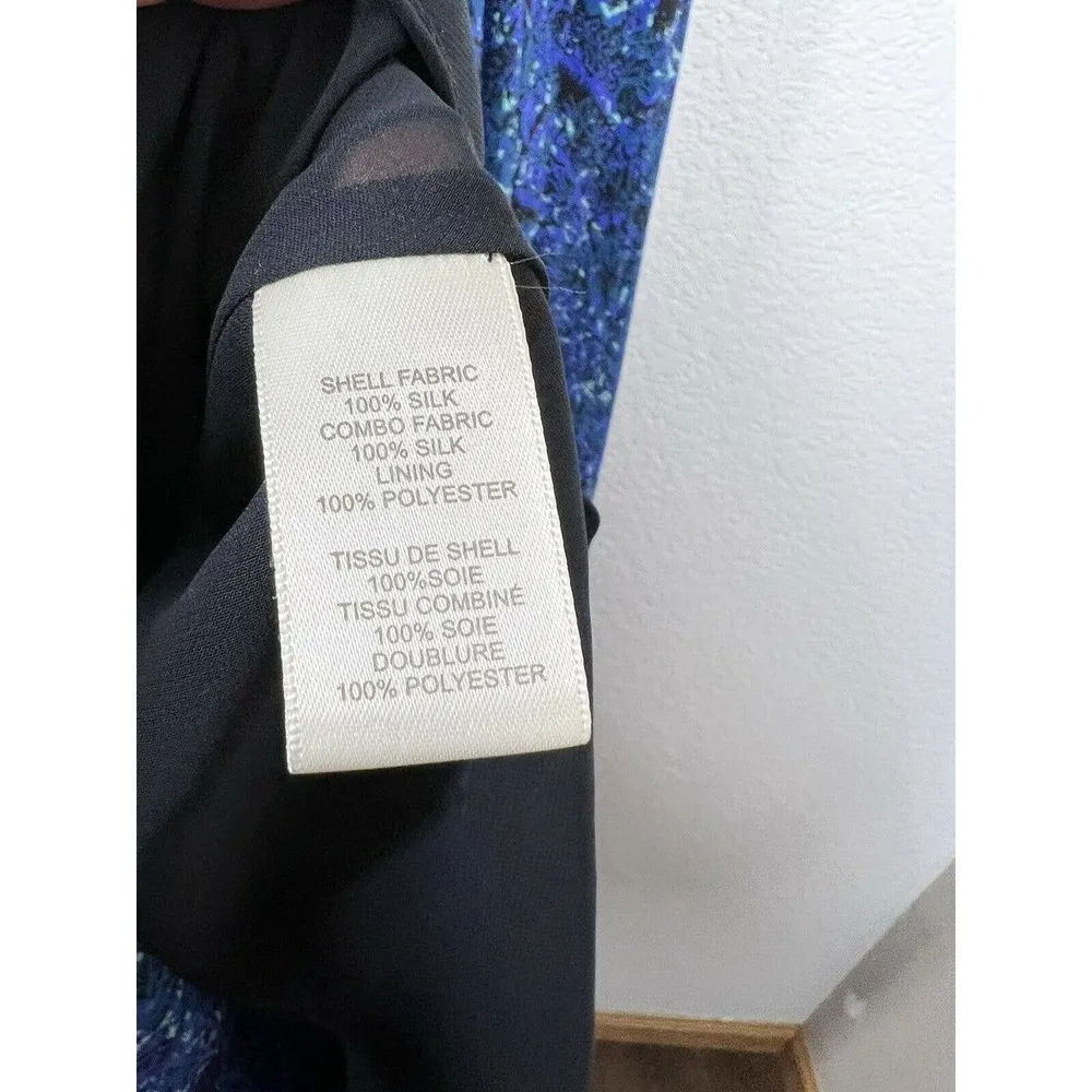 Rebecca Taylor Blue Floral Silk Maxi Dress - Image 4