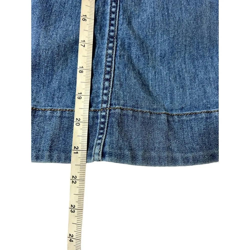 Chaps Women's Denim Mid Length Skirt - Image 7