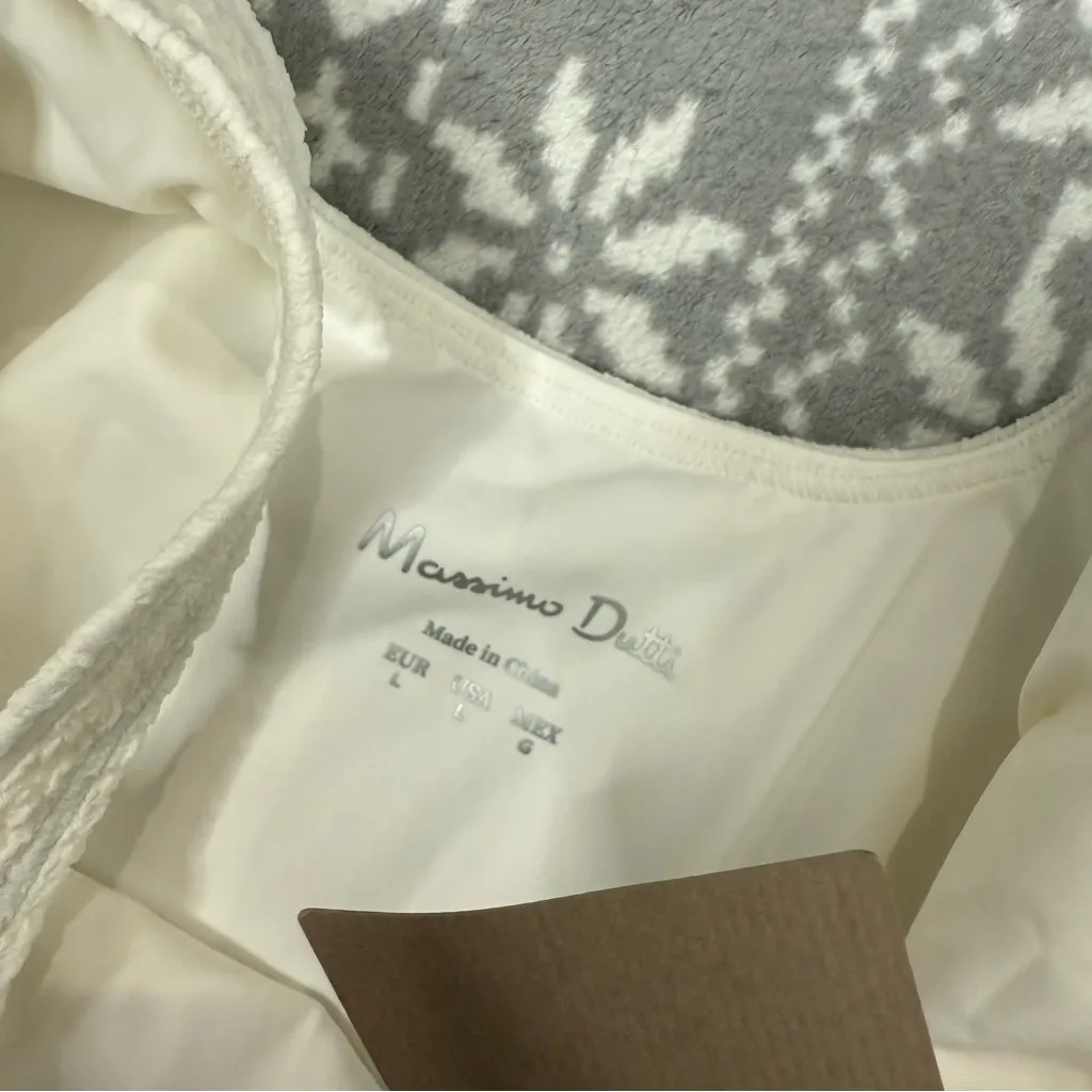 NWT Massimo Dutti Off White One Piece‎ Open Back Swimsuit Size Large - Image 6