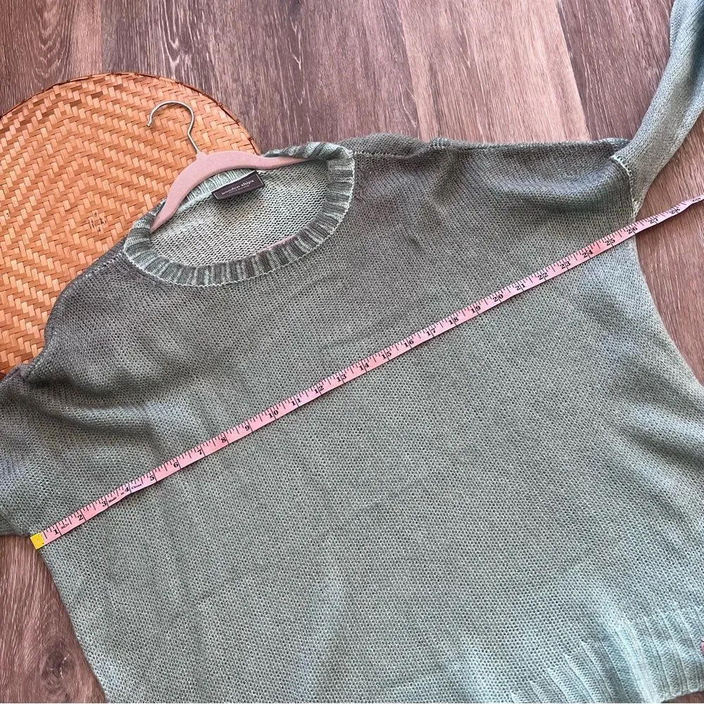 Wooden ships swing‎ knit sweater antique aqua women’s size S / M - Image 5