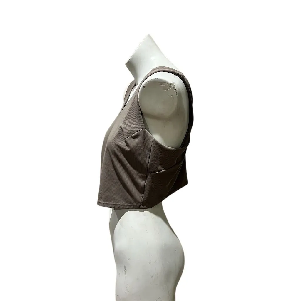 All in Motion Women's 2XL Brown Cropped Tank Top V-Neck Sleeveless - Image 2