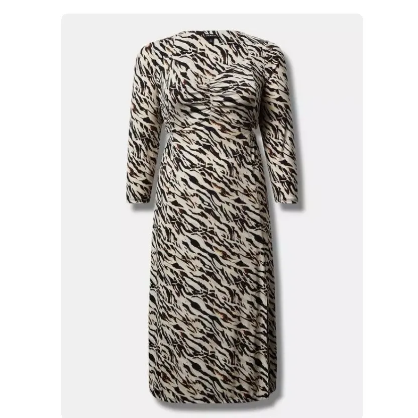Torrid Zebra Print Cutout Stretch‎ Knit Maxi Dress Size 3X - Image 5