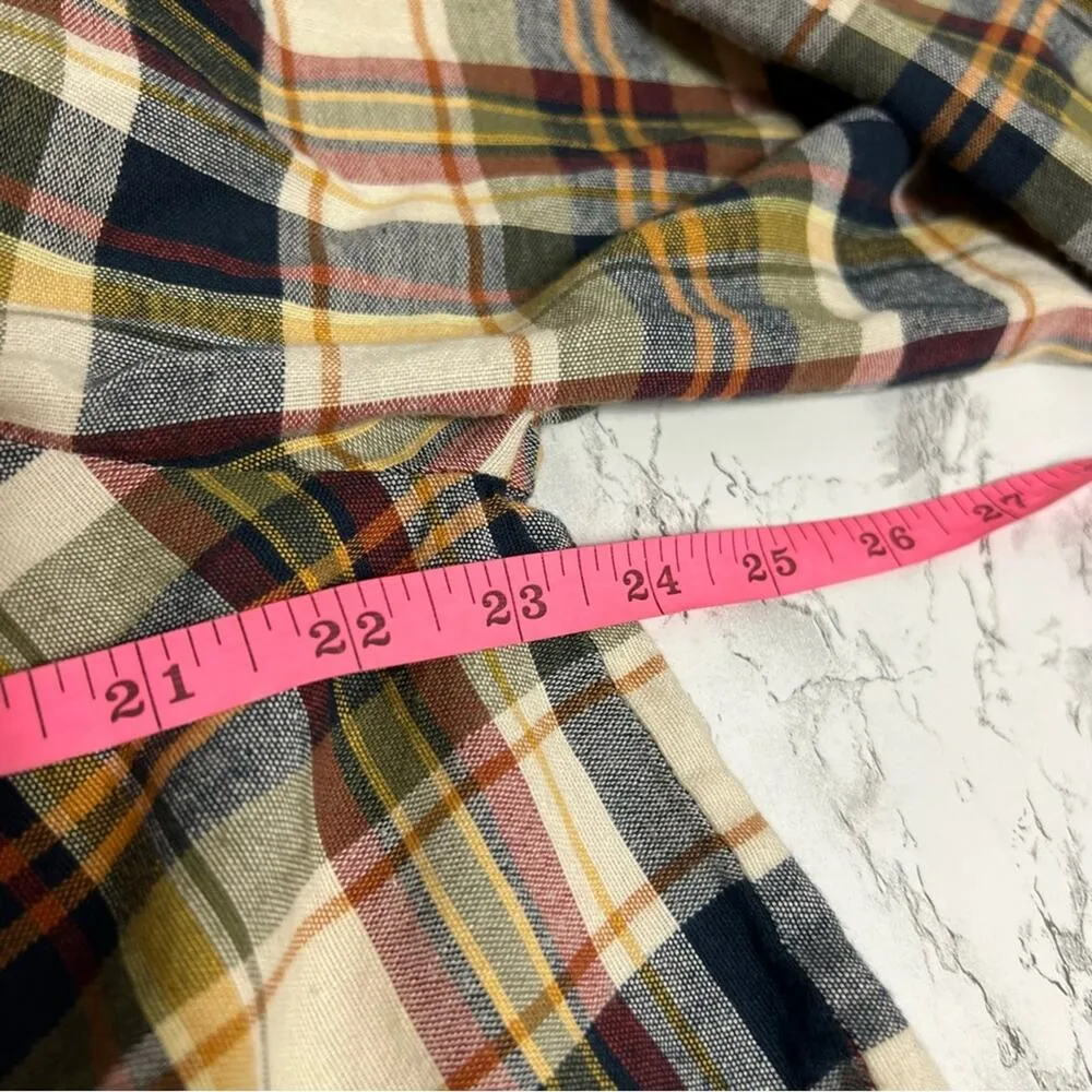 The Great The Sea Glass Plaid Embroidered
Blouse Size 3 Size L - Image 5