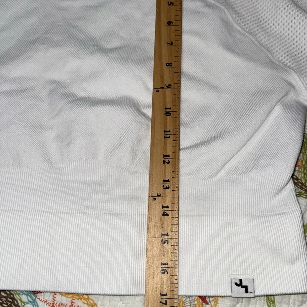 Joy Lab women’s size xxl white cropped fit short-sleeve tee flexible knit active - Image 2