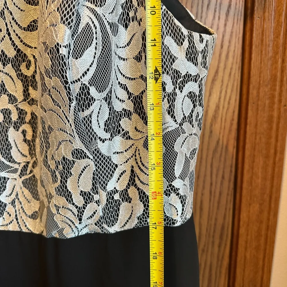 Azazie Kate Bridesmaid Dress Size 14 Black Lace Formal Prom Full Length Pockets! - Image 12