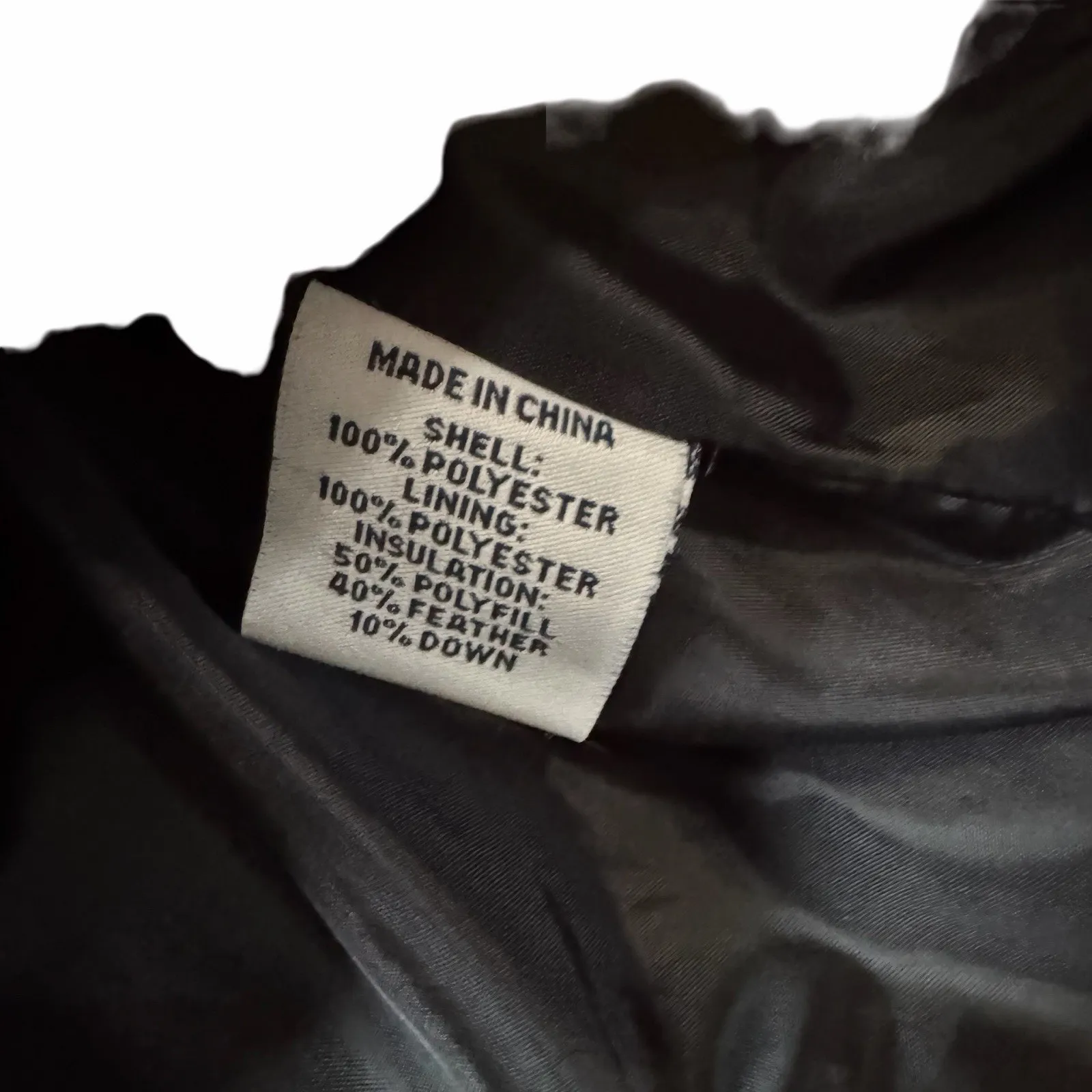 Steve & Barry's Double Down Puffer Jacket Womens Size XXL Black Full Zip #961124 - Image 7