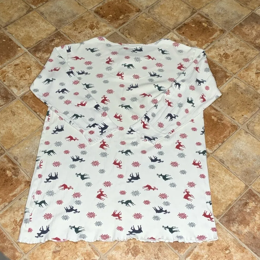 Kathy Ireland Reindeer Long Sleeve Crewneck Pullover Night Sleep Shirt S - Image 5