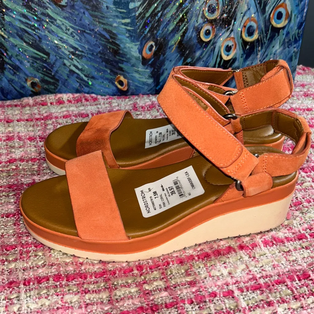 Caslon Size 7.5 Pink Coral Wedge Sandals - Image 5
