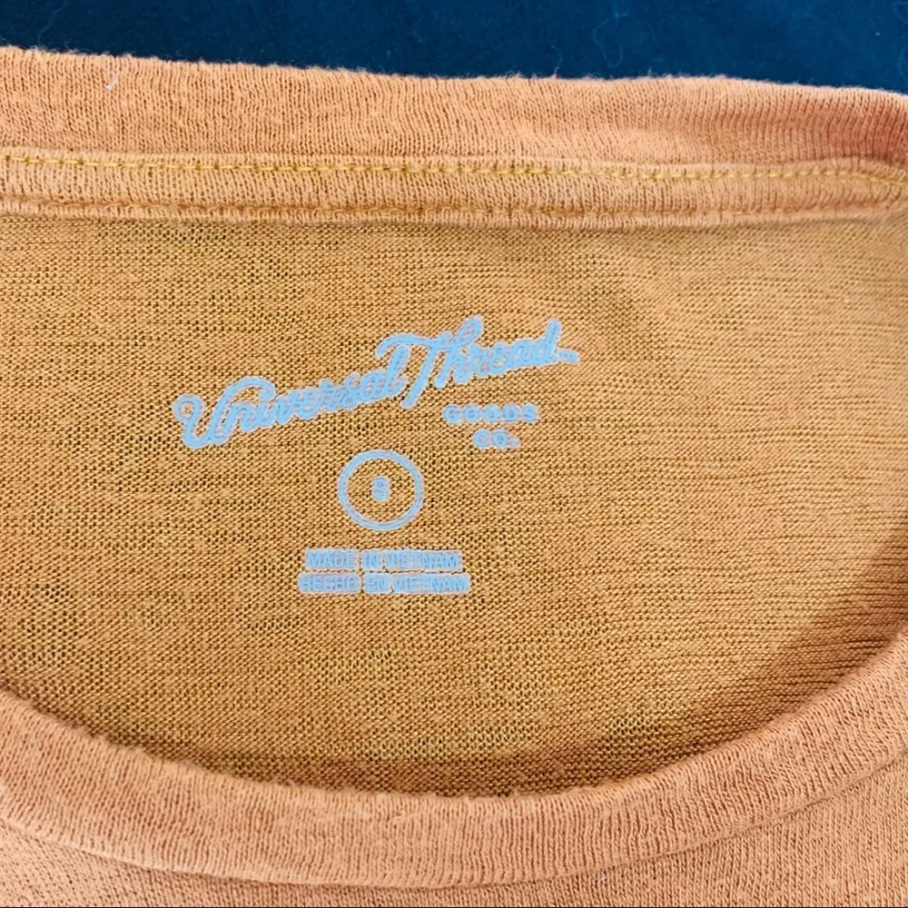 Universal Thread Orange Side Tie Casual Summer T-Shirt Size Small - Image 10