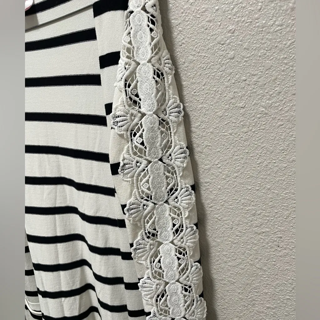 Luna Black and White Striped Cardigan - Image 7