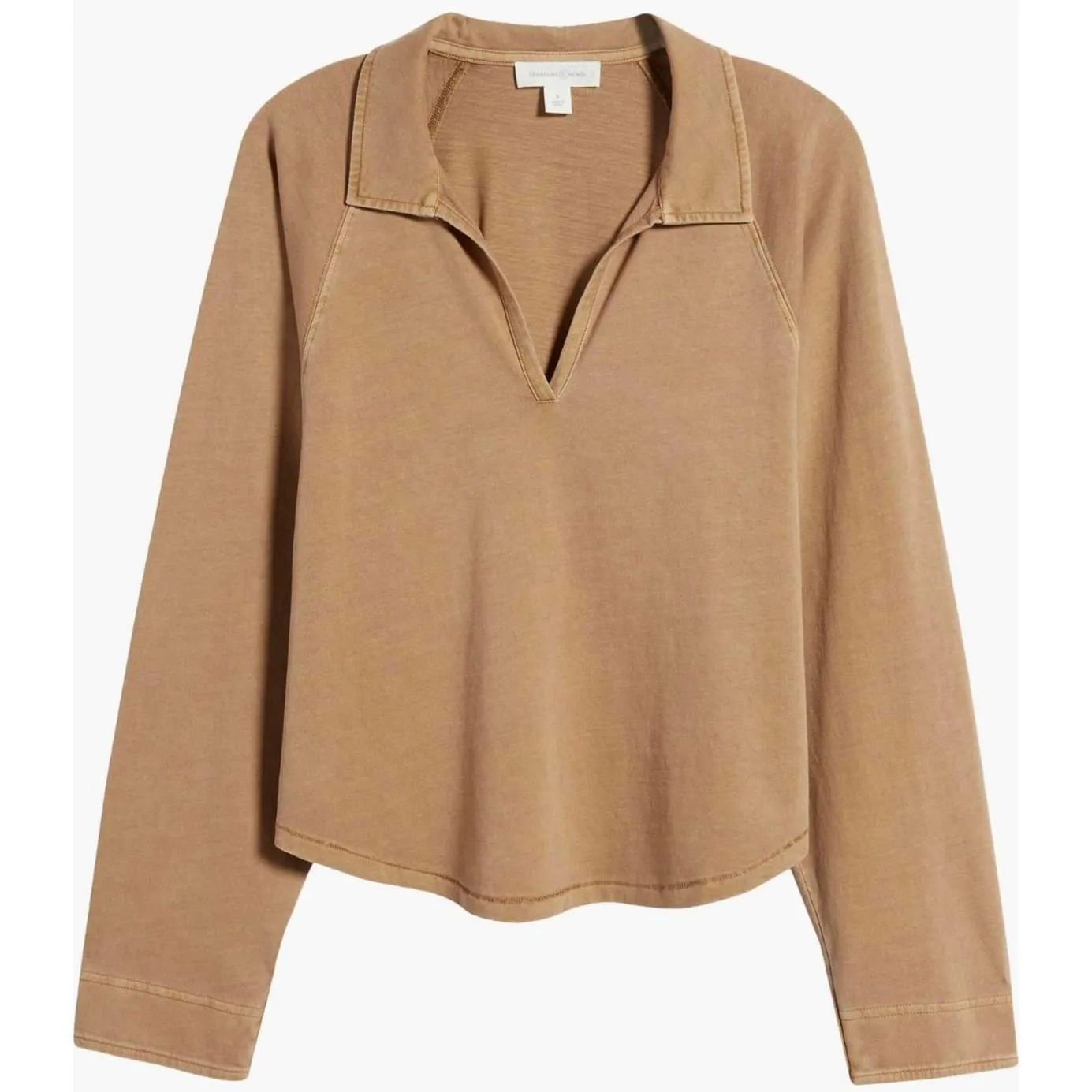 Treasure & Bond Organic Cotton Relaxed Fit Long Sleeve Polo T-Shirt NWT XL - Image 5