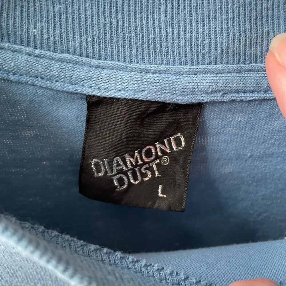 Vintage 80s Single Stitch Diamond Dust Native American Indian Horse Tshirt L Blue Size L - Image 9