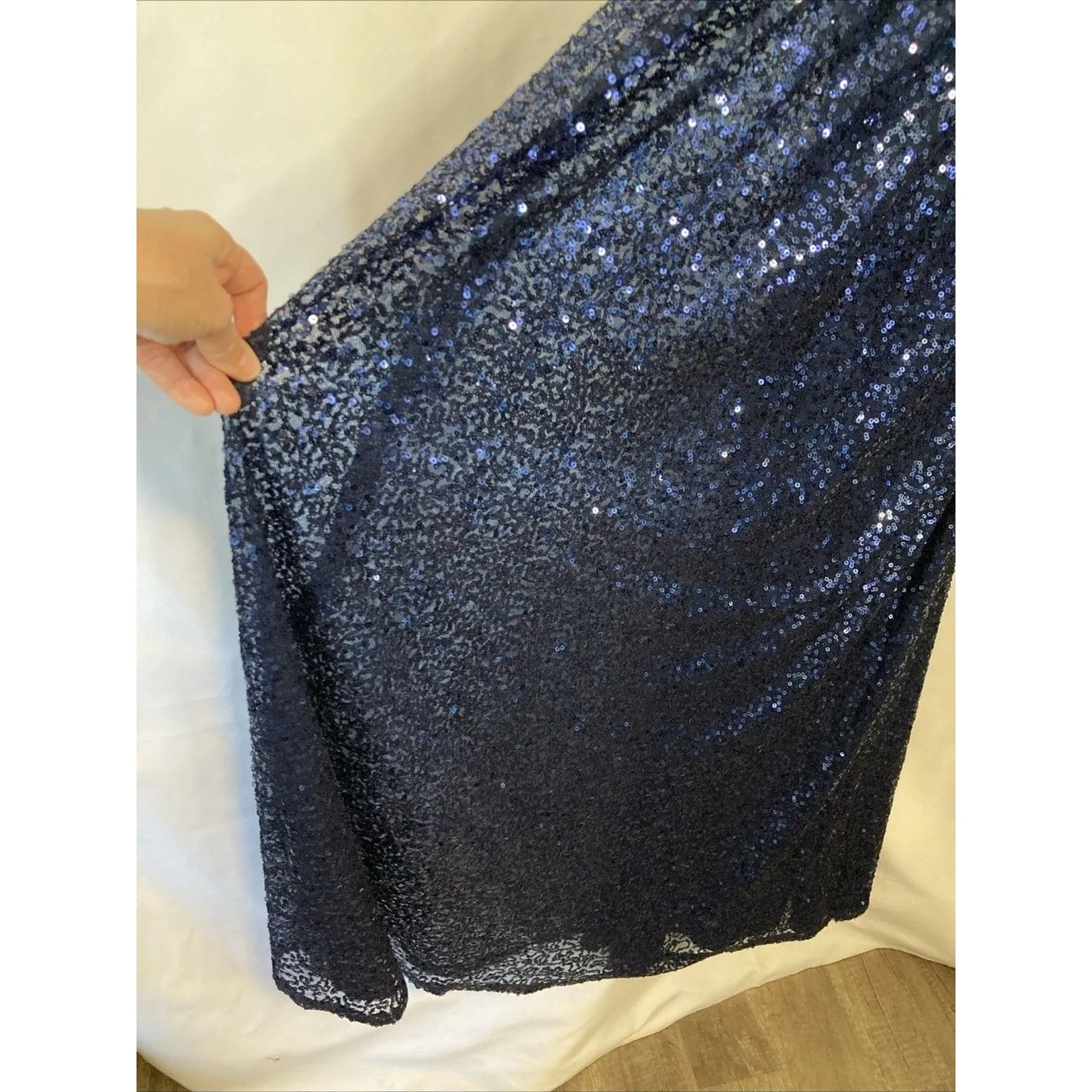 La Femme Formal Dress Sequin Gown 0 Navy Dark Blue Prom Ball Gala Quinceara Hoco - Image 14