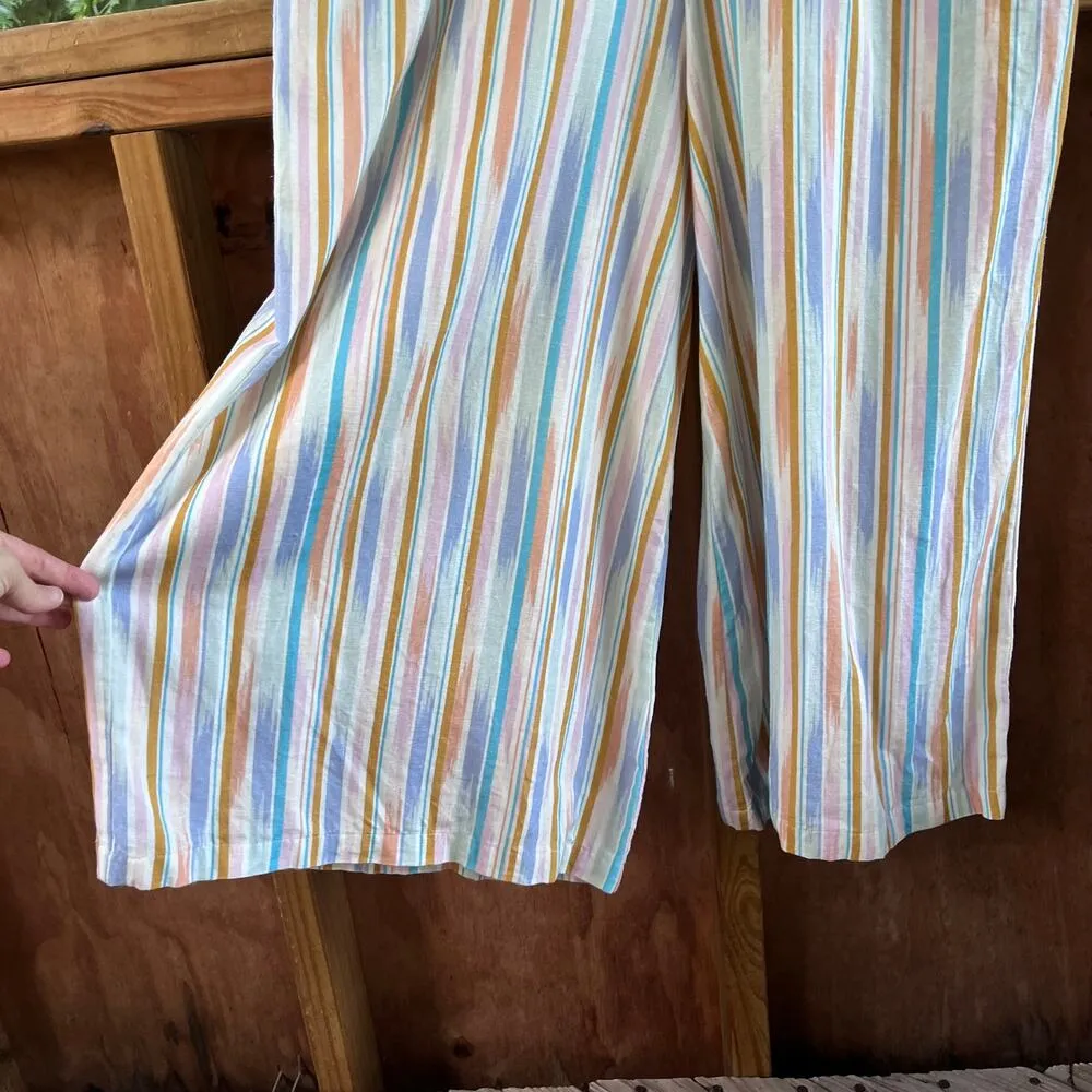 World Market Women's Colorful Striped Oversized Wide Leg Jumpsuit Size S/M - Image 7