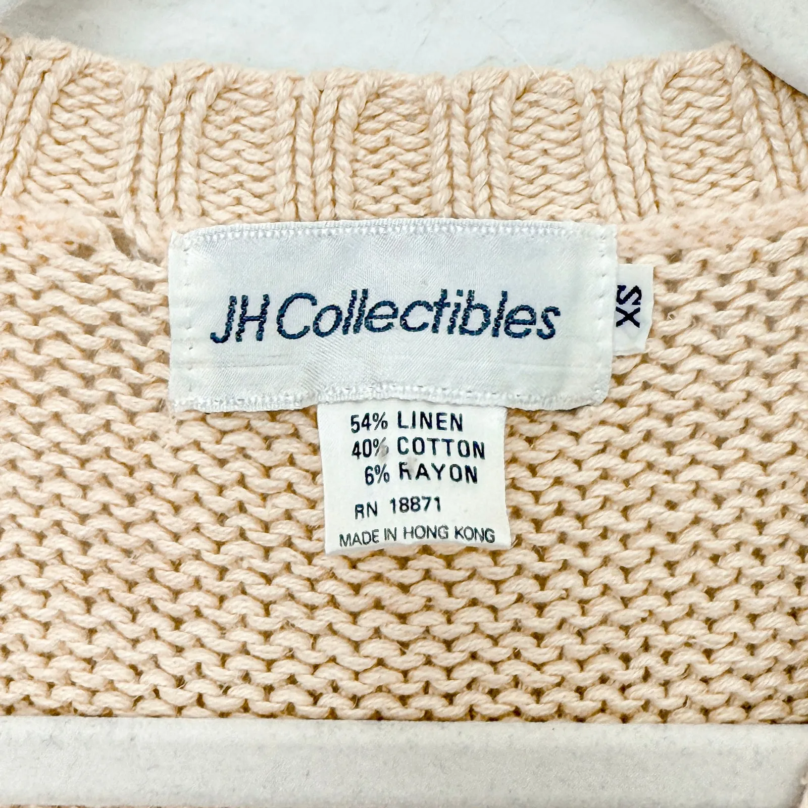 VTG JH Collectibles Womens Sweater Vest Size XS Argyle Preppy‎ 90s Y2K Academia Yellow - Image 4