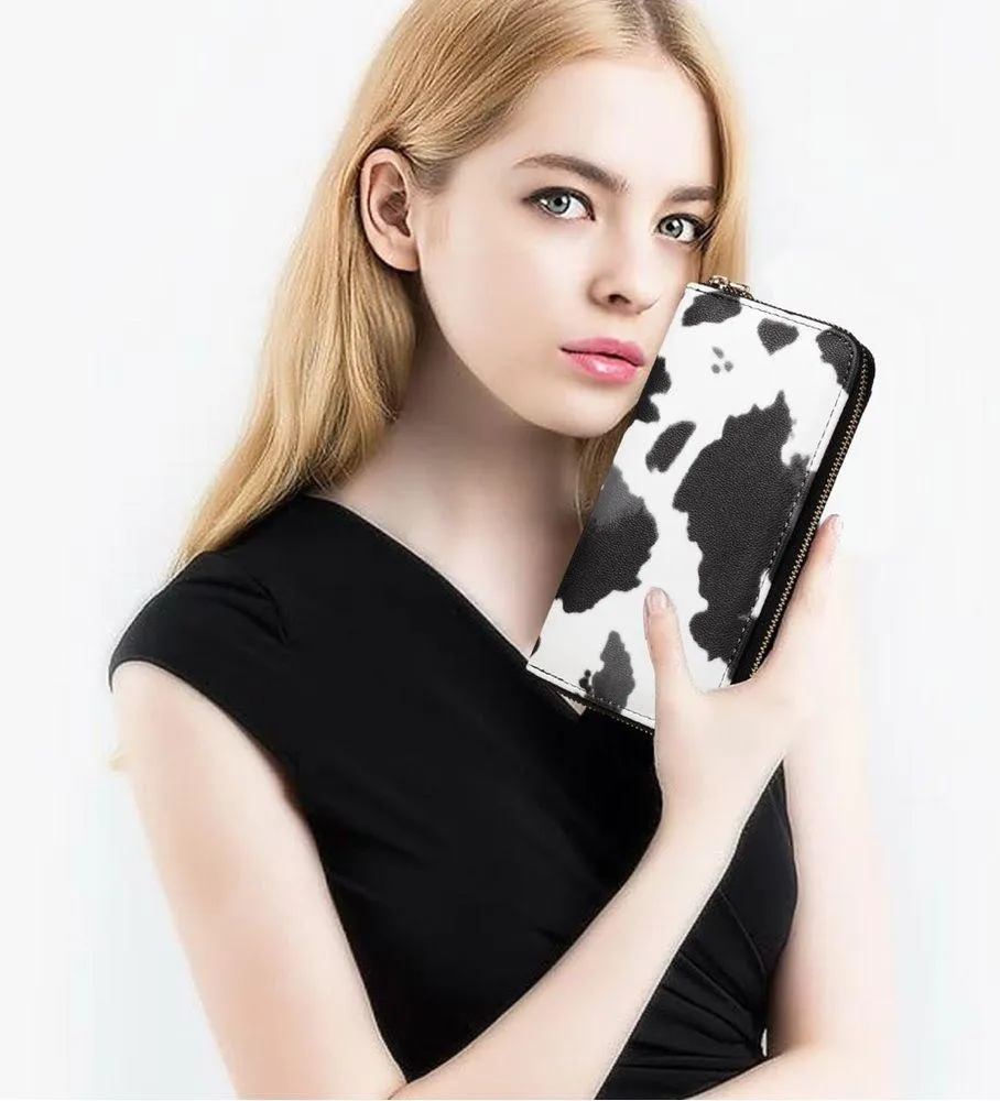 Wild Western Highland Cow Purse, Cowhide cluch & wristlet $20 Black - Image 3