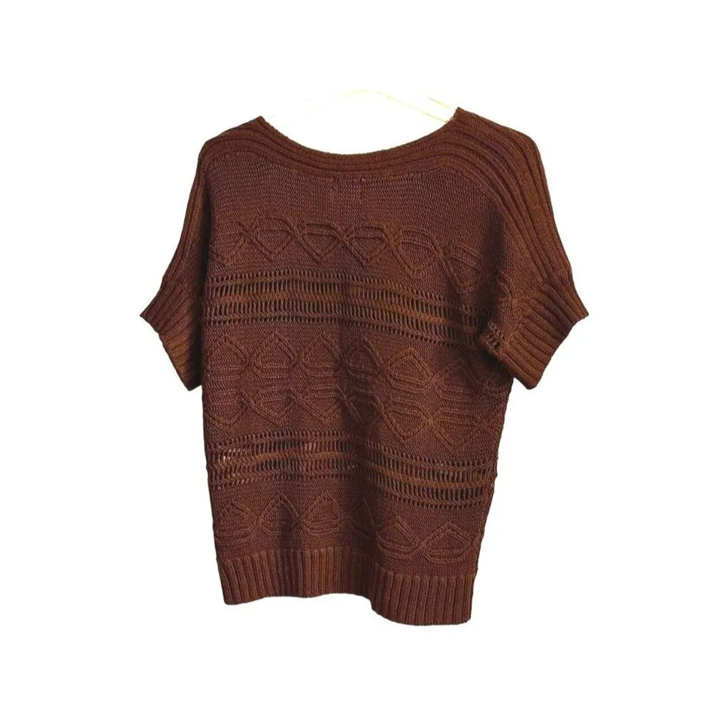 Ruby Rd Women's Deep Brown Sweaters Sz Large Sku 2313 - Image 7