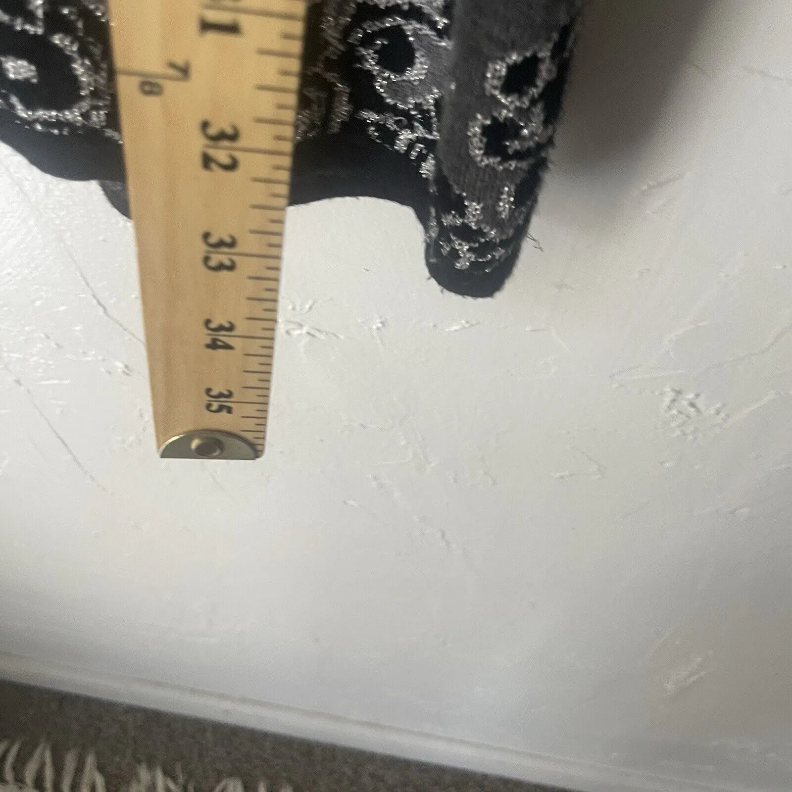 Soma Women's Size‎ Small Black Gray Metallic Party Sweater Mini Dress - Image 7