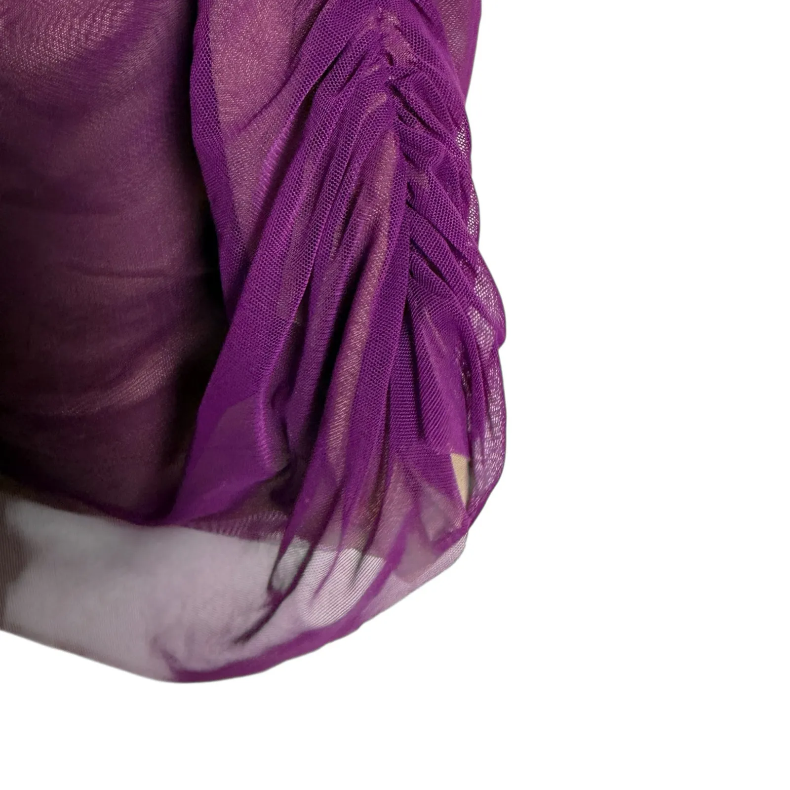 Gauge81 Lilburn Purple Draped Cowl Neck Sleeveless Mesh Camisole Tank Top S - Image 11